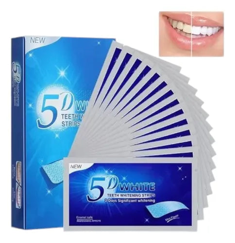 Tiras Blanqueadoras 5D White. 7 pares 14 tiras